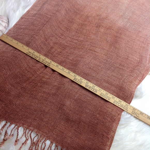 Scarf soft ombré natural mauve taupe shade - Picture 2 of 5